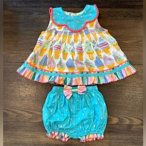 Matilda Jane Colorful Ice Cream Cone Print